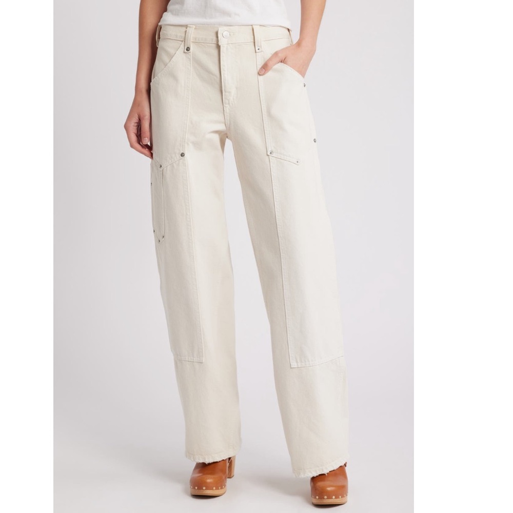 Re/Done Beige Utility work ware Pants Jeans - Picture 9 of 9